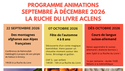 Nouveau programme d'animations automne 2026 !