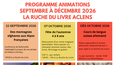 Extrait du programme d'animations